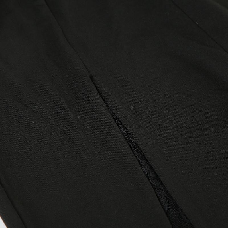 Lace patchwork medium rise pant