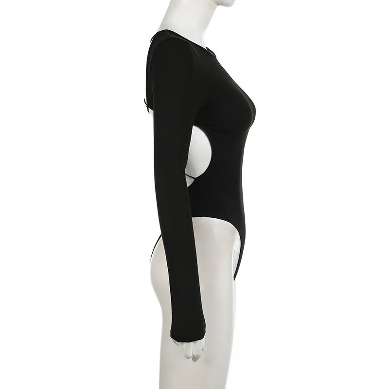 Long sleeve cross back beaded bodysuit