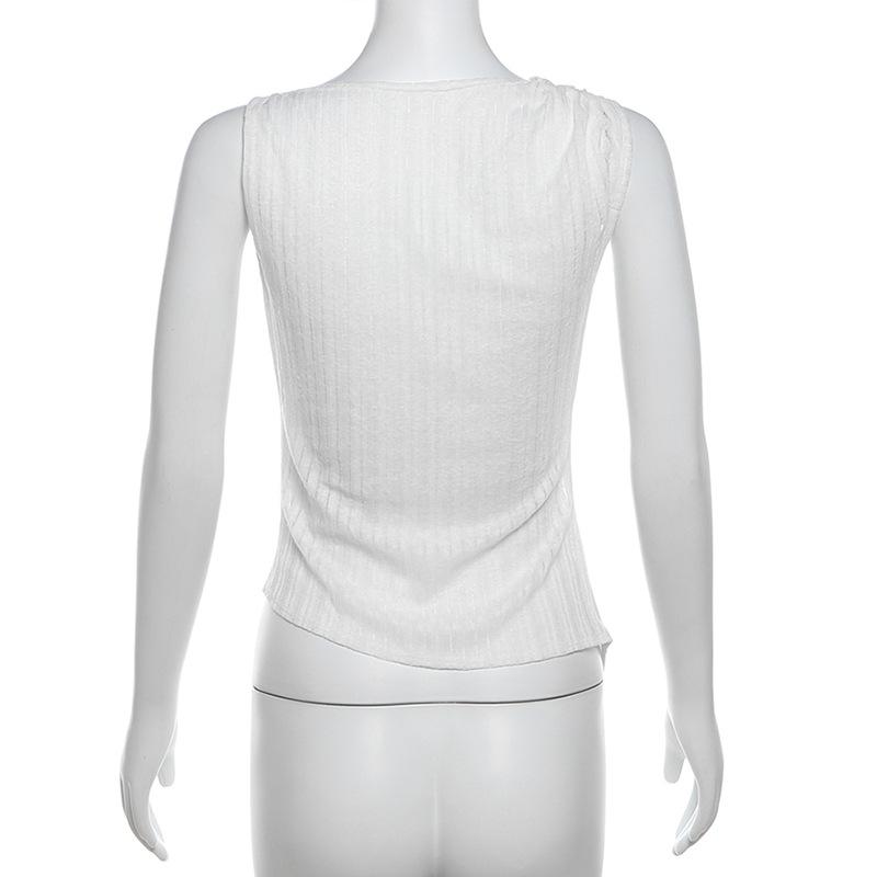 Cowl neck textured irregular solid top