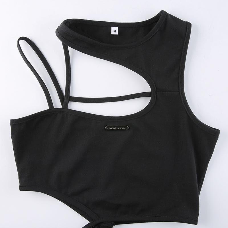 Hollow out irregular solid crop cut out top