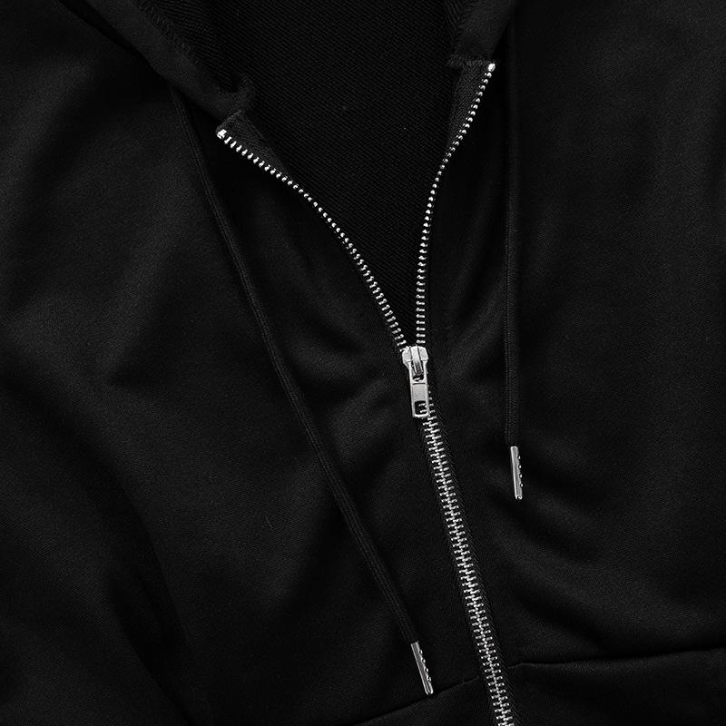 Hoodie long sleeve zip-up coat top