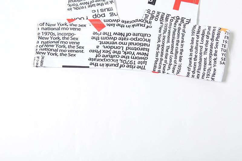 Letter print low cut backless pant set