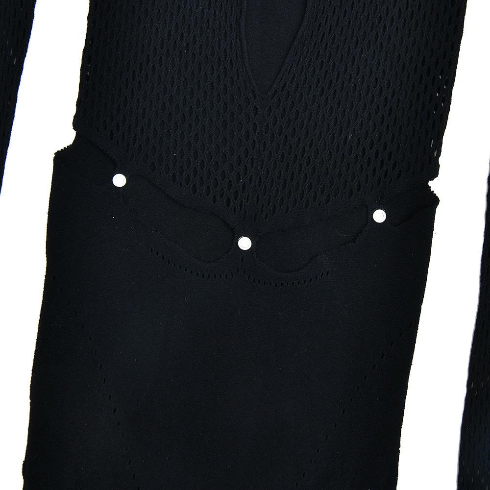 Off shoulder long sleeve hollow out romper