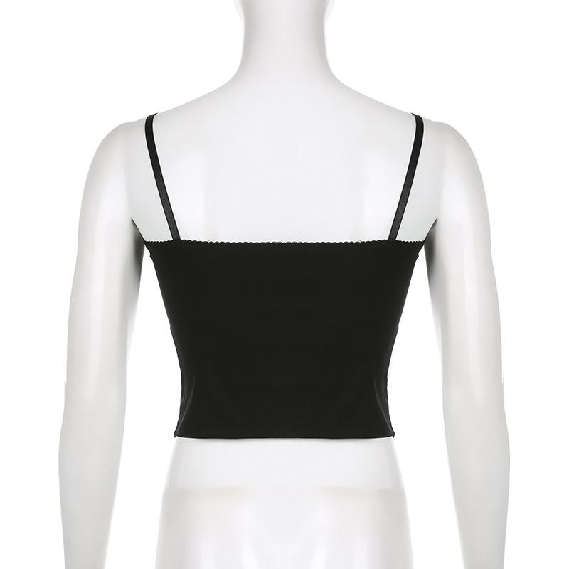 Sweetheart neck corset button cami top