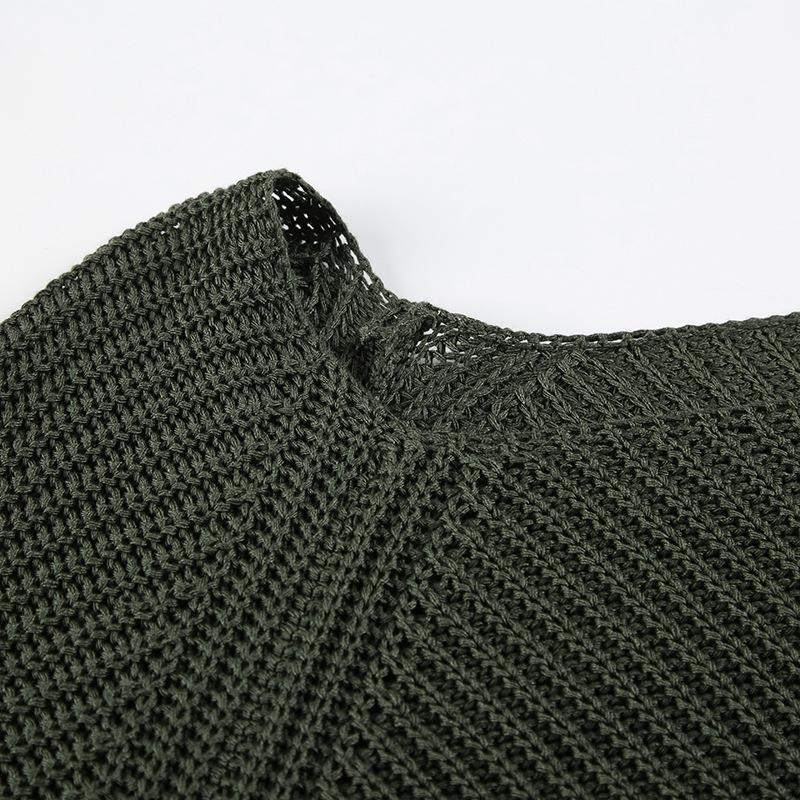 Long sleeve off shoulder knitted top