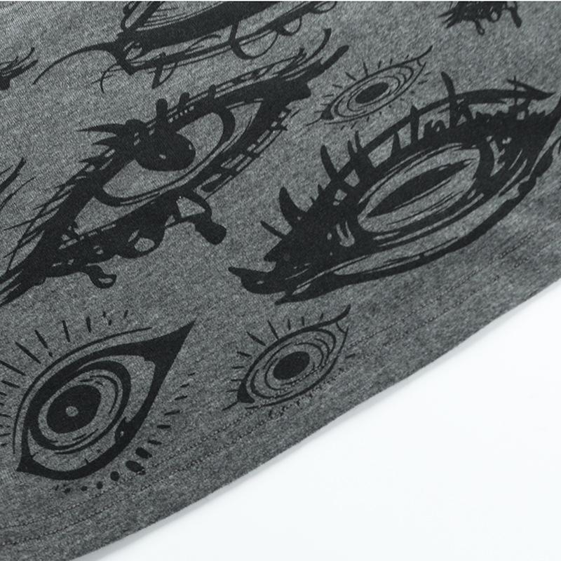 Eye print patchwork cami crop top