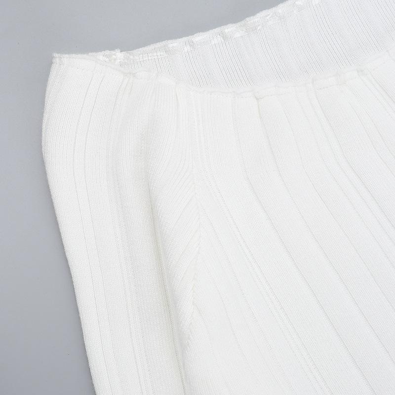 Off shoulder long sleeve knitted solid maxi dress