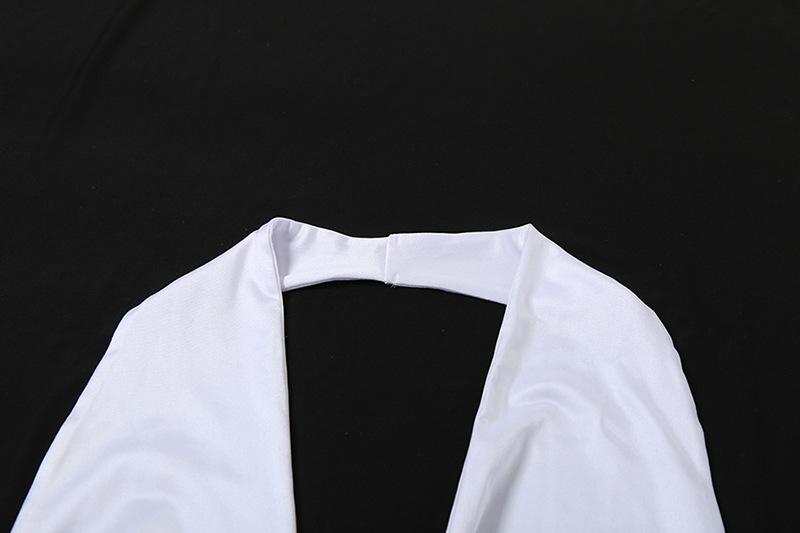 Halter v neck cross front backless hollow out pant set