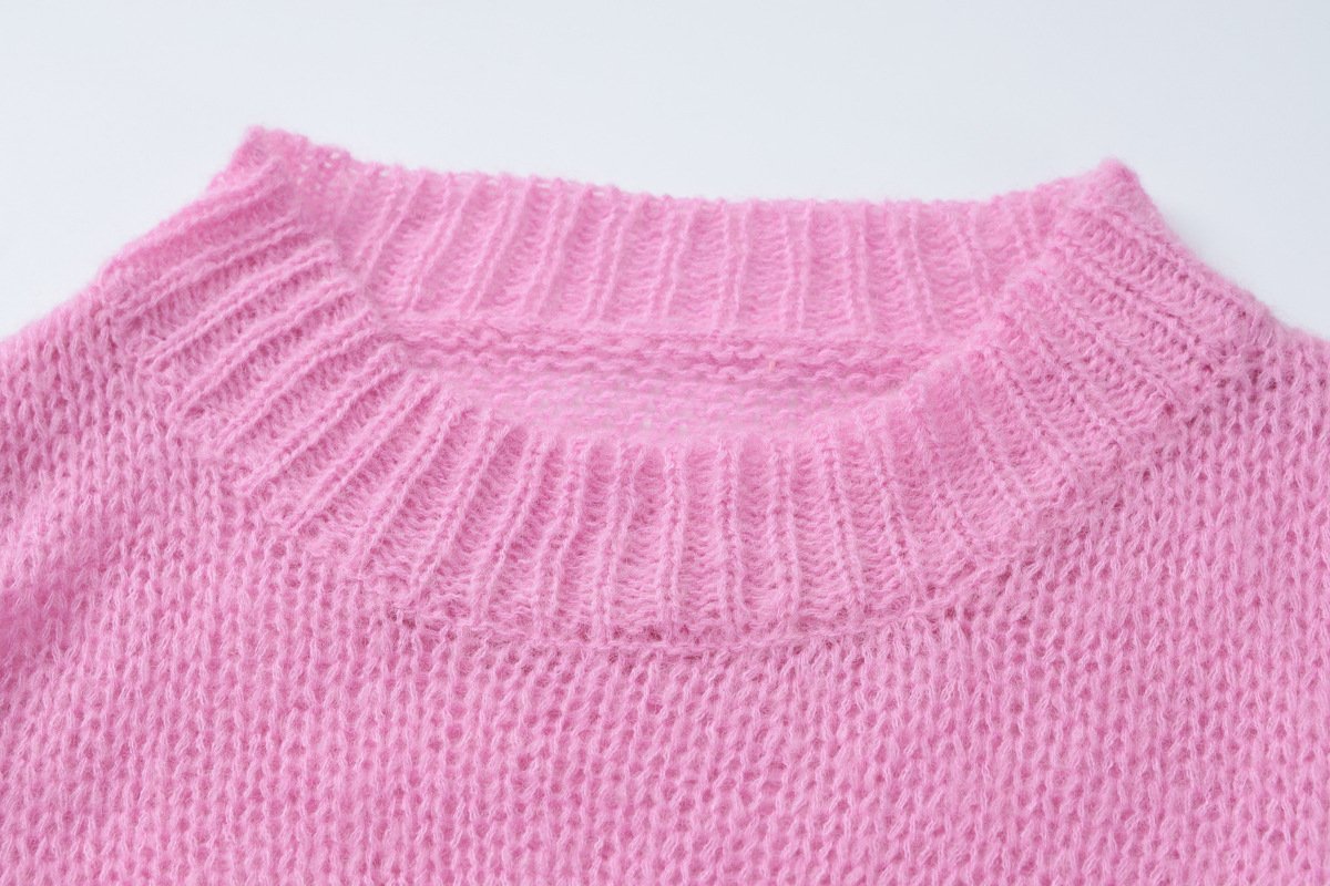 Long sleeve crewneck knitted top