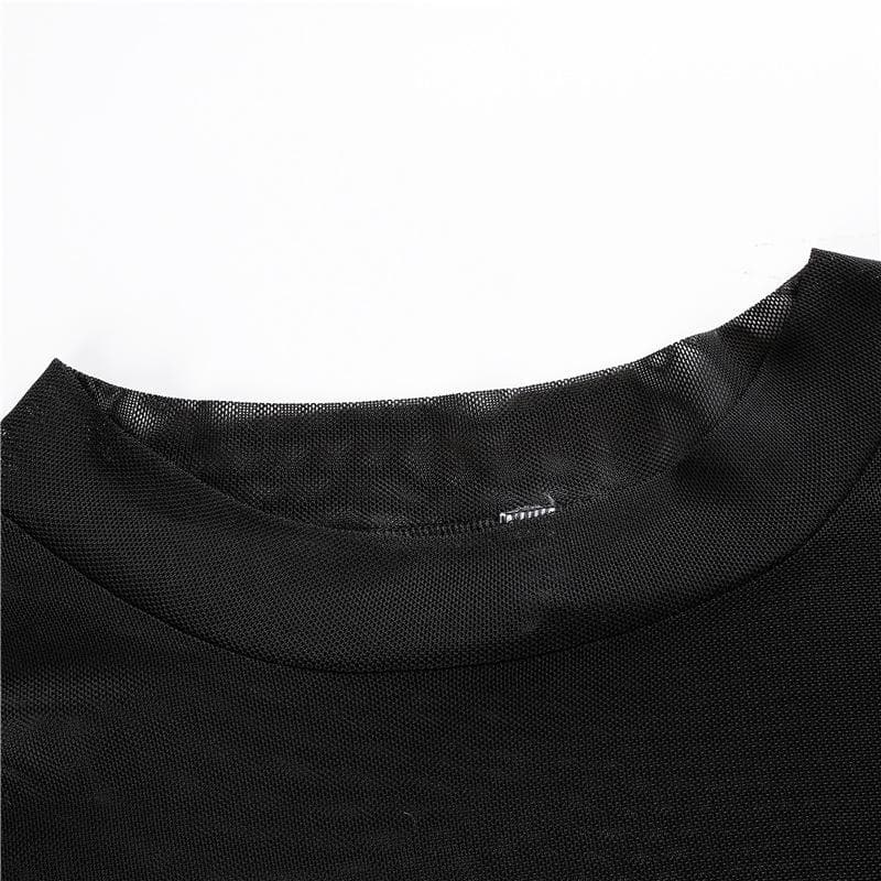 Sheer mesh long sleeve shrug