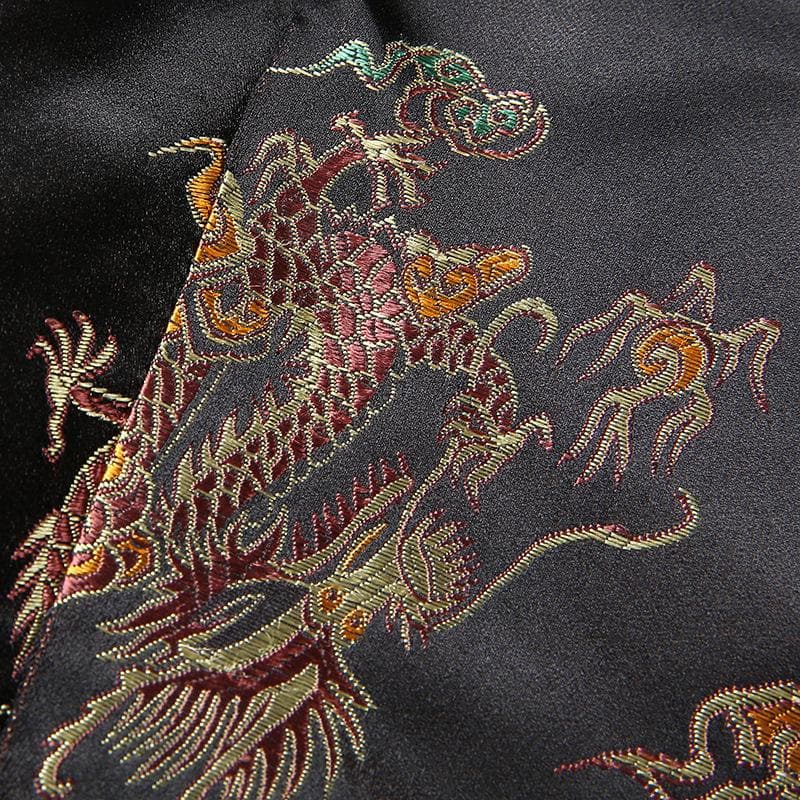 Halter hollow out dragon embroidery crop cut out top