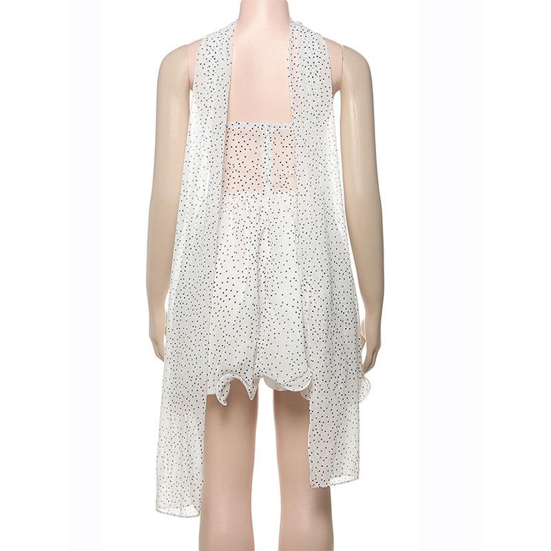 Sweetheart neck polka dot ruffle mini dress