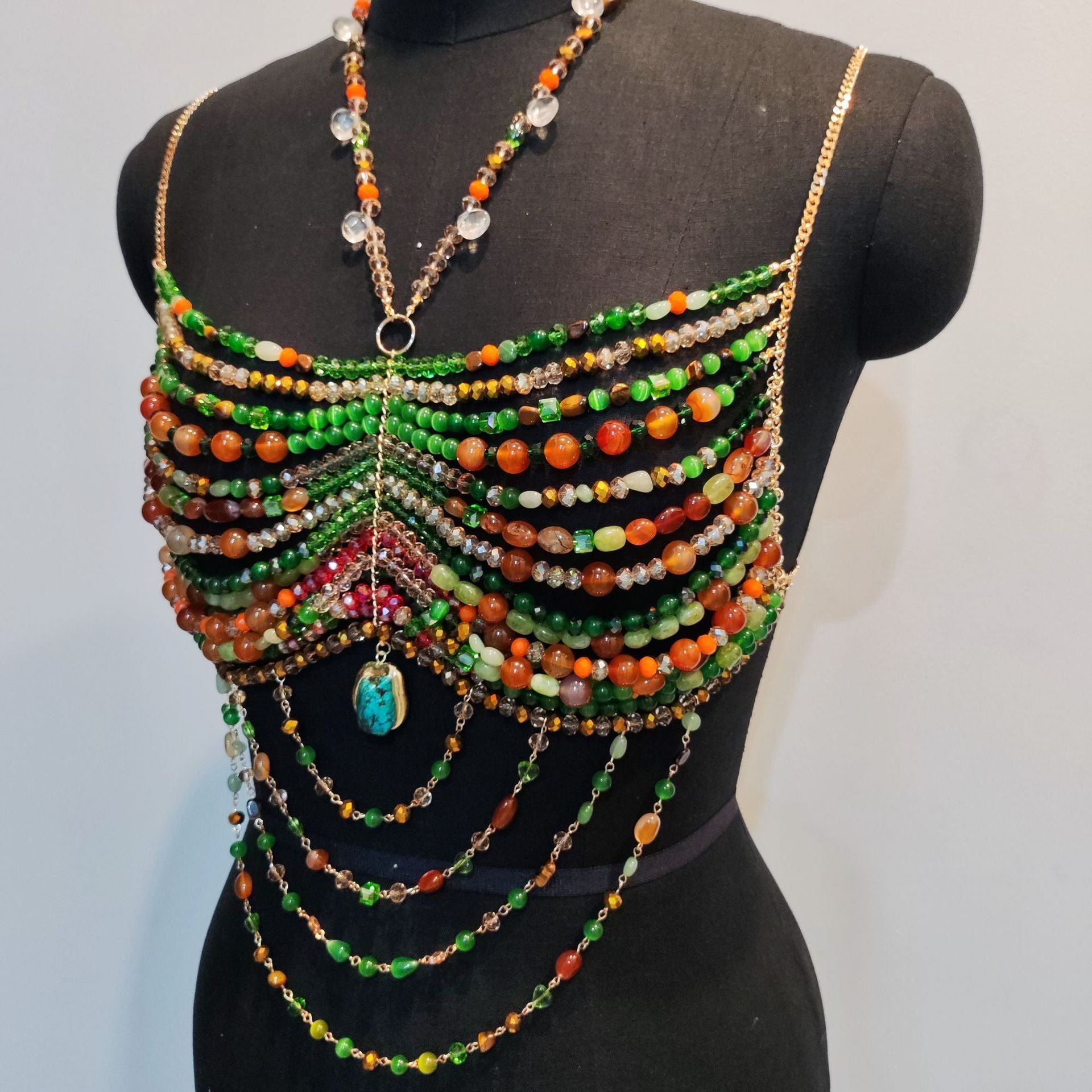 Halter pendant hollow out o ring top