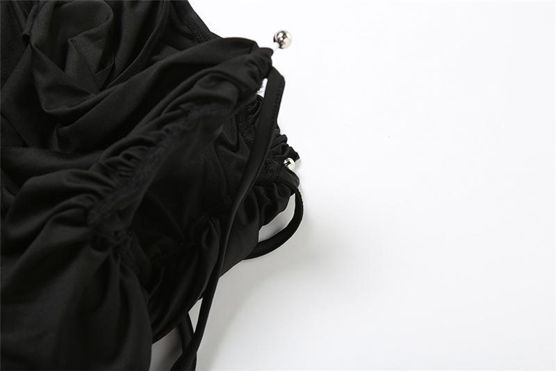 Cap sleeve ruched solid pant set
