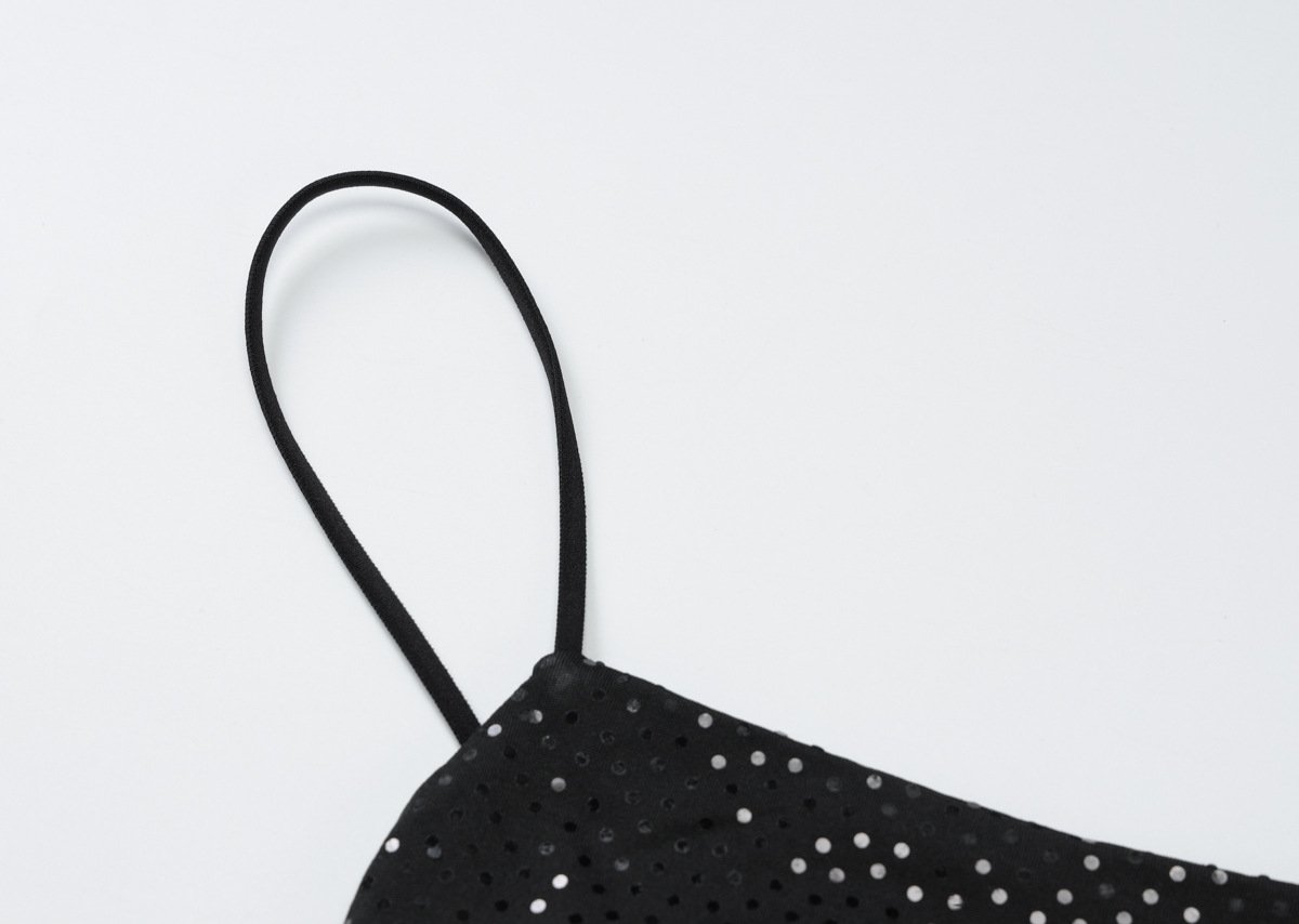 U neck polka dot cami maxi dress