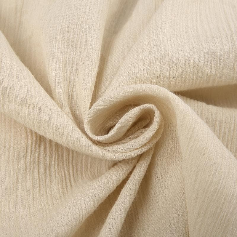 Textured v neck flared sleeve self tie top