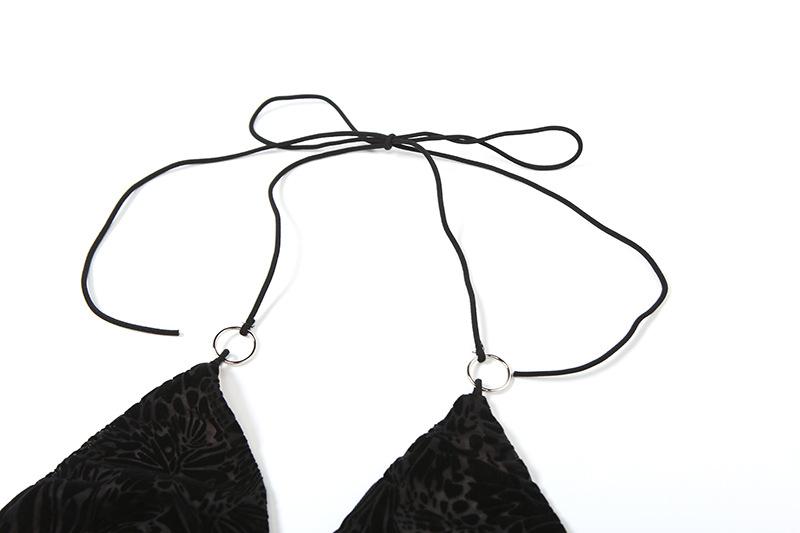 Halter o ring shrug 3 piece mini skirt set