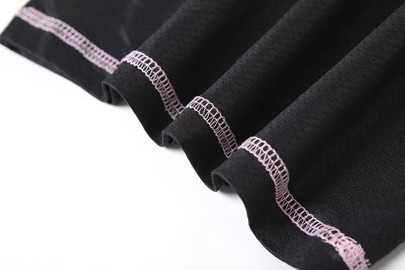 Stitch long sleeve crewneck â€?â€?pattern mesh top