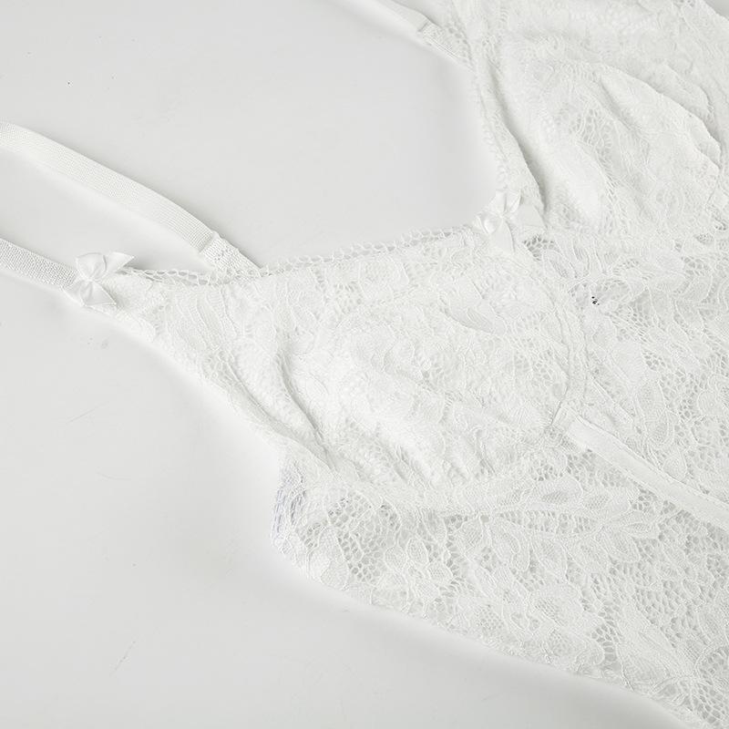 V neck lace bowknot cami top