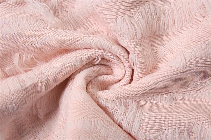 Heart pattern ruffle bowknot textured tube top