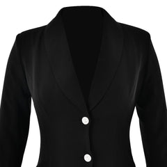 Turnover collar long sleeve v neck button pleated mini dress