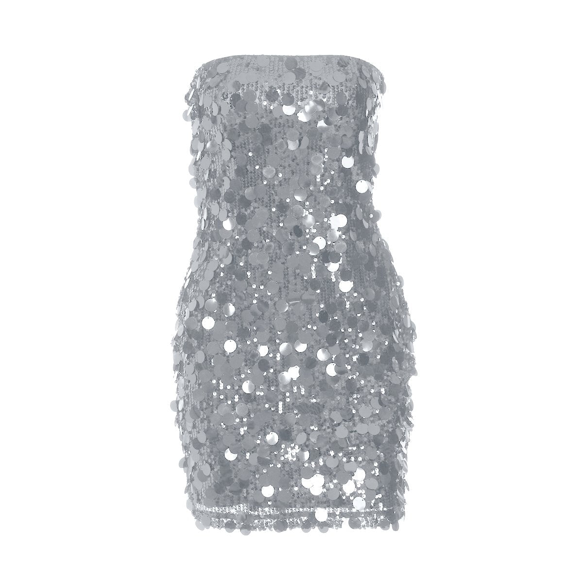 Glitter backless tube mini dress